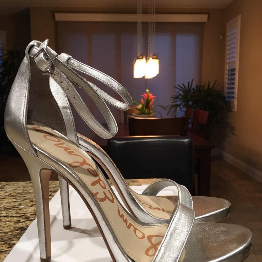 Sam Edelman Silver Stilettos size 8.5
